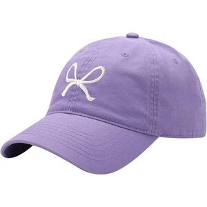 Unisex Purple Embroidered Bow Tie 100%Cotton Adjustable Fit Classic Baseball Cap